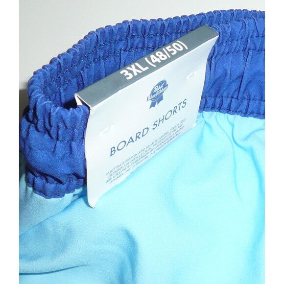 Pabst Blue Ribbon Mens Licensed Beer Board Shorts Graphic Swim Trunks 3XL NWT - Picture 7 of 7